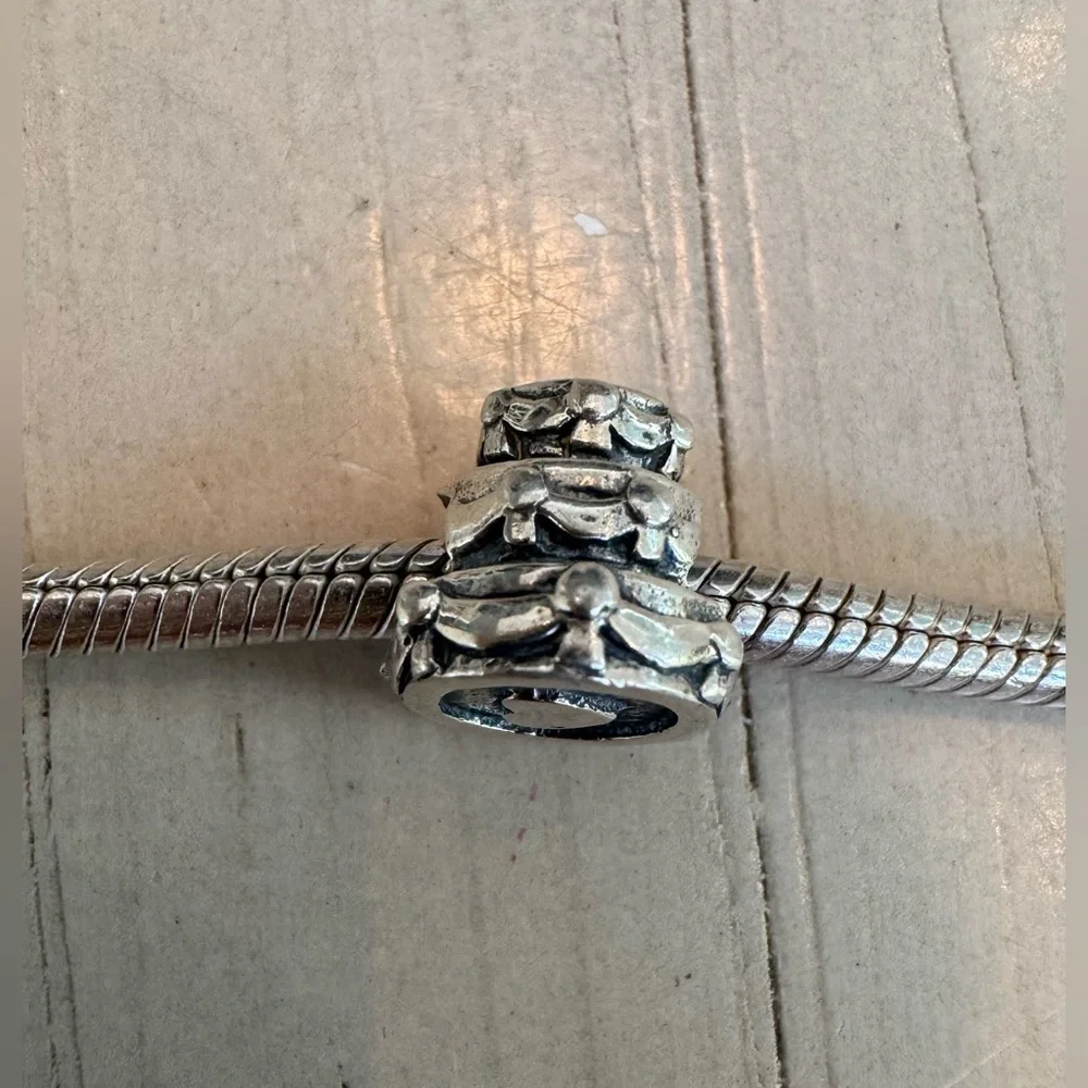 Biagi/Pandora 925 Sterling Silver Snake Bracelet with Vintage Charms - Picture 11 of 15